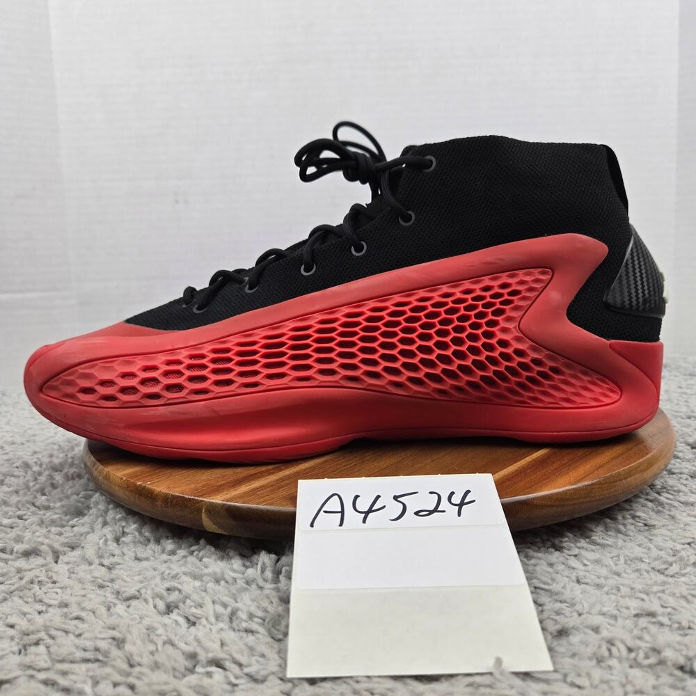 Adidas Mens 15 AE 1 Georgia Bulldogs Black Red Athletic Basketball Shoe IG6669
